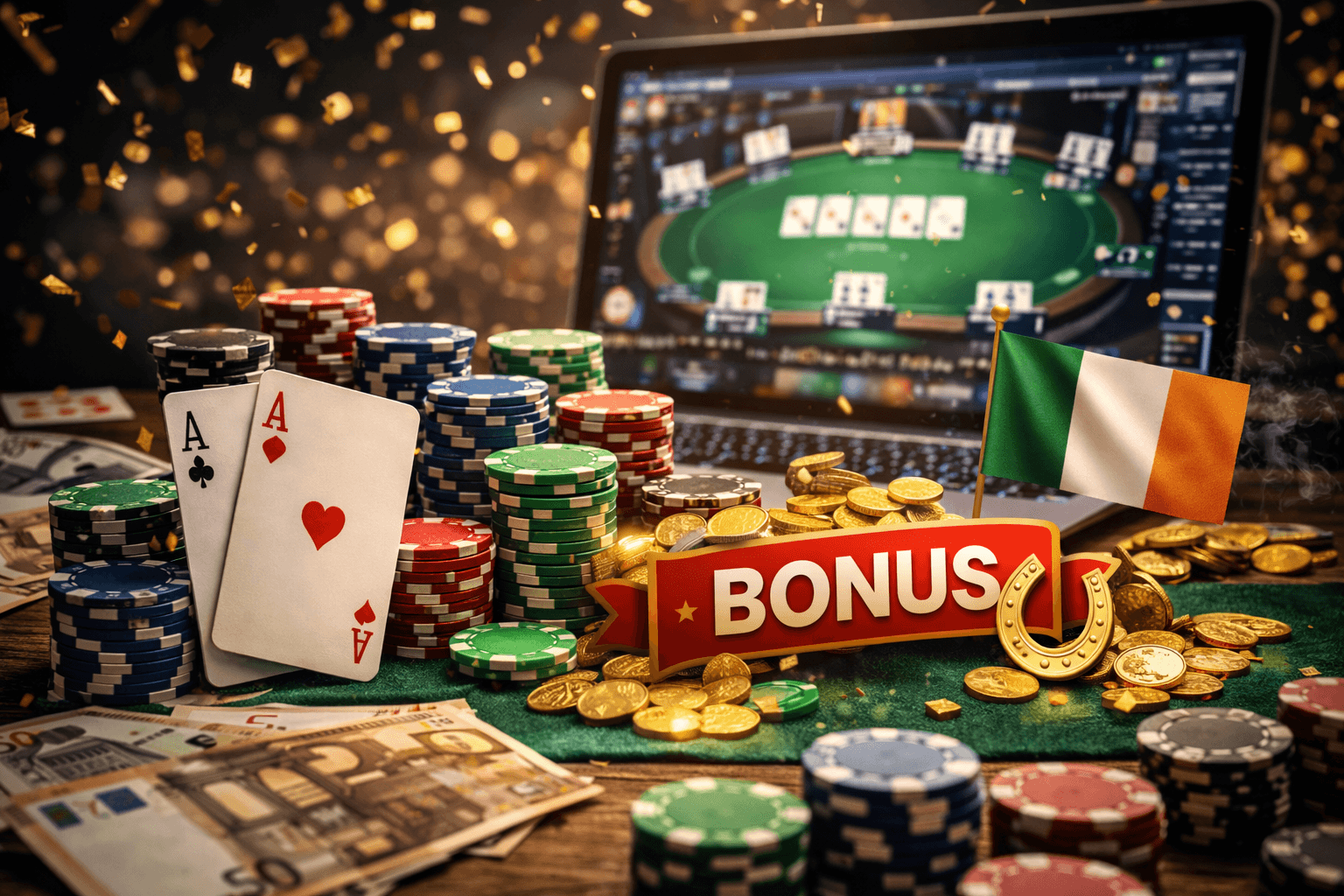 Bonuses at Online Poker Sites in Ireland for Real Money