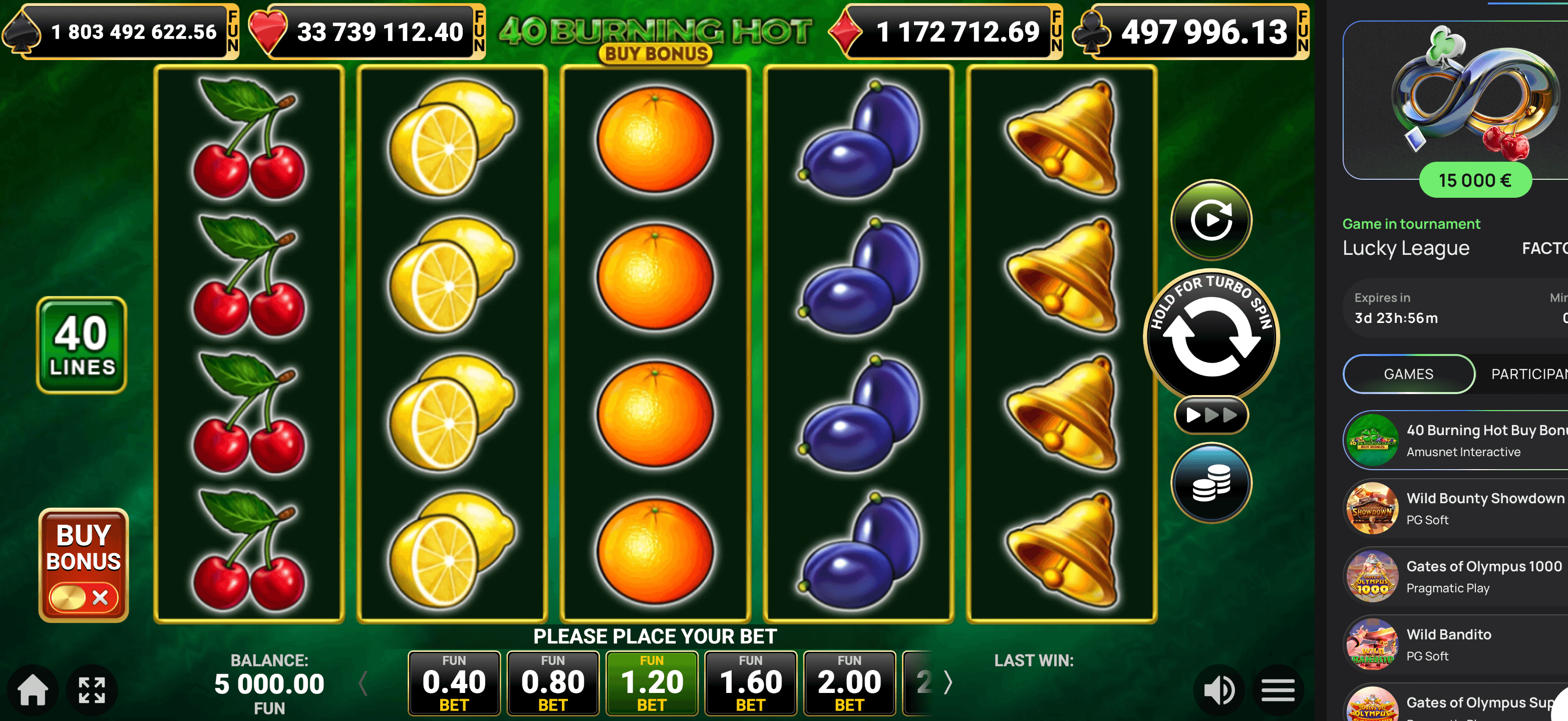 40 Burning Hot Buy Bonus