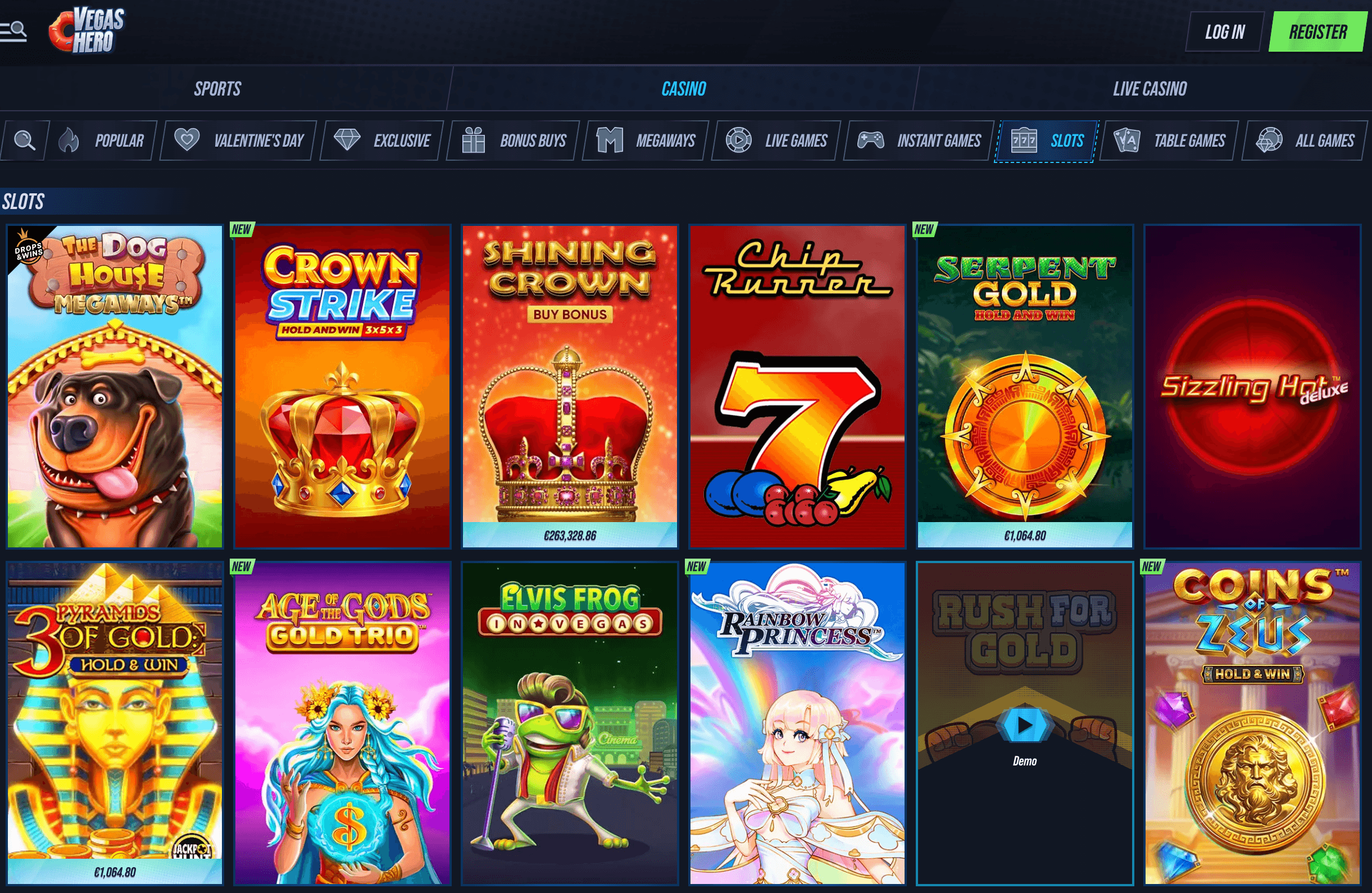 vegashero casino slots