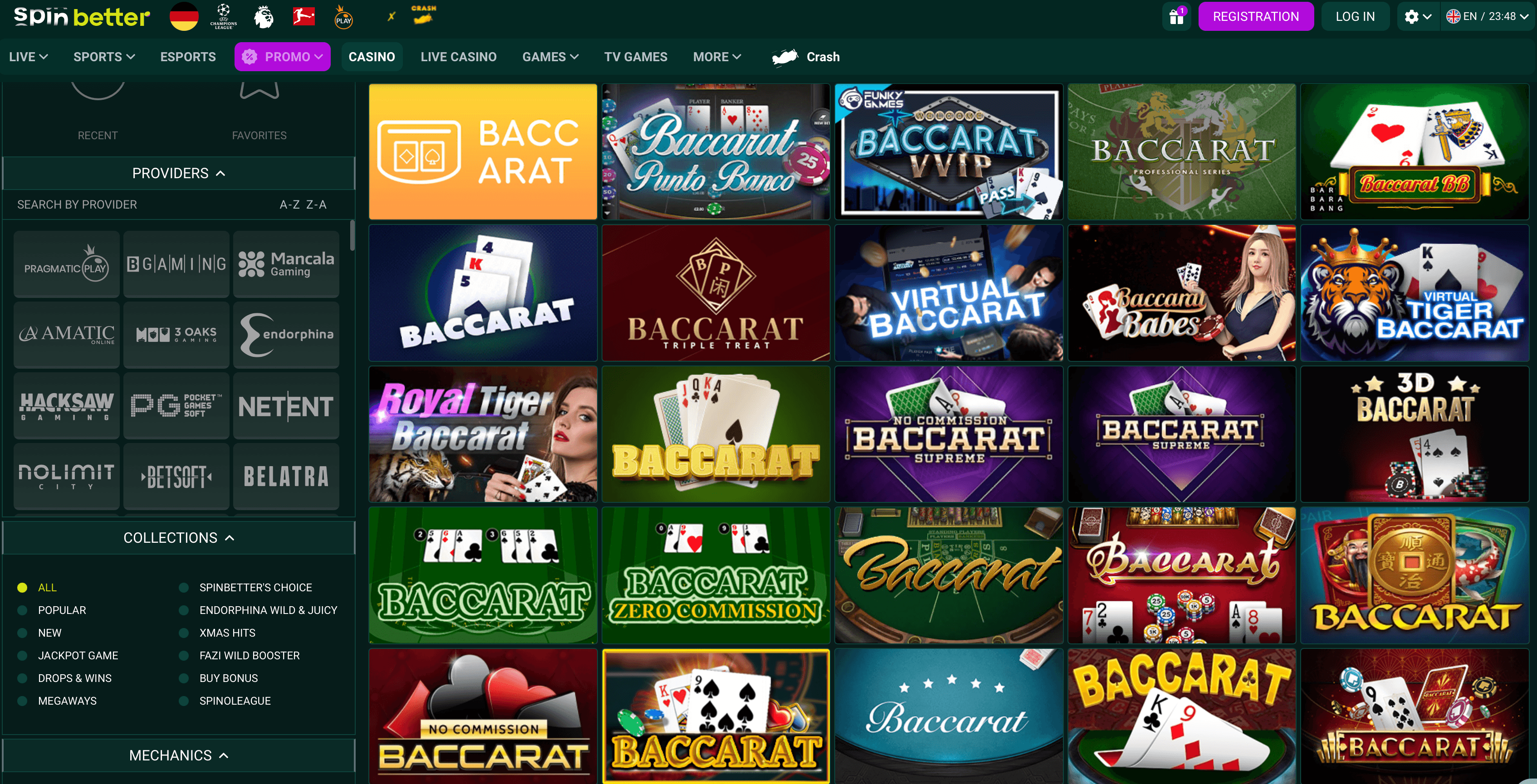 spinbetter baccarat casino