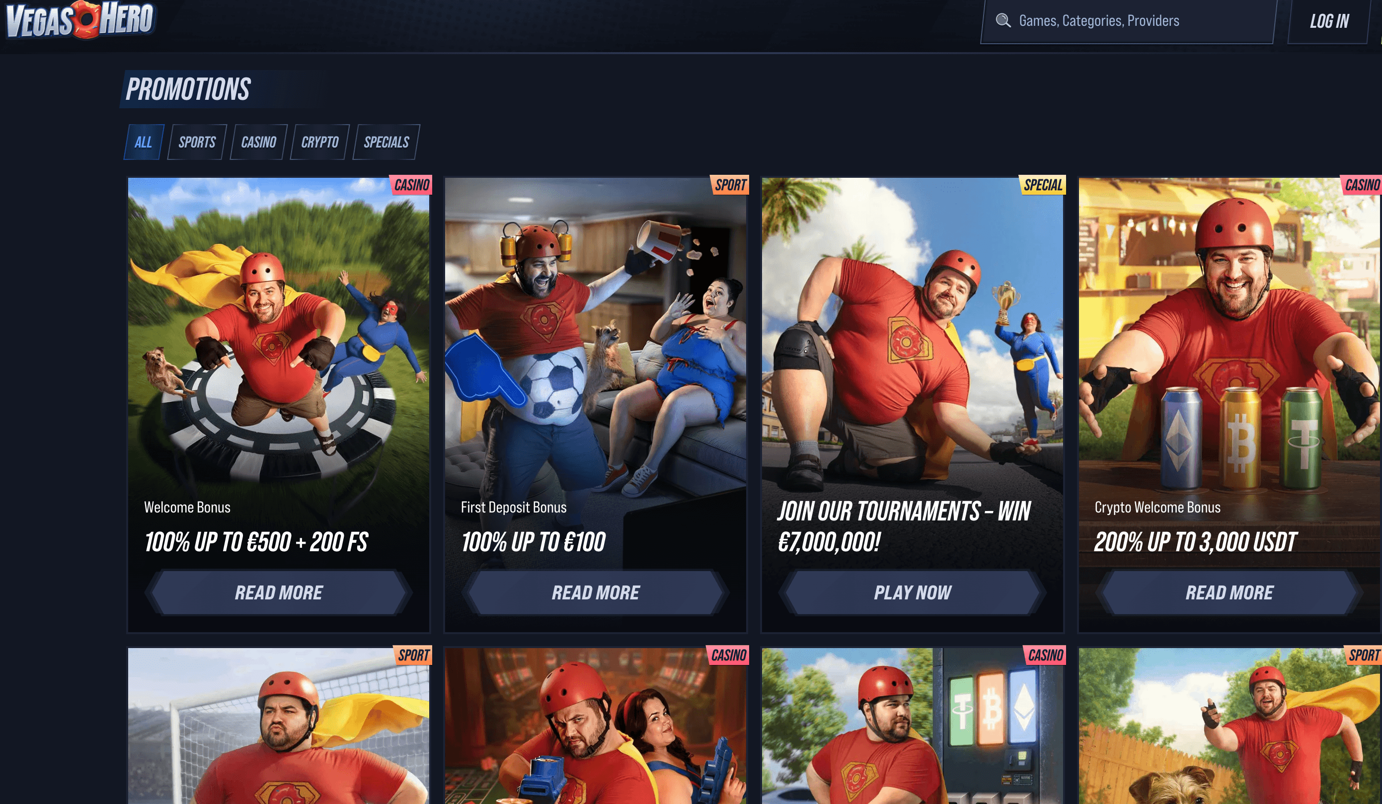 vegashero casino online bonuses